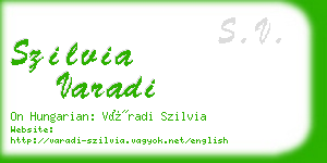 szilvia varadi business card